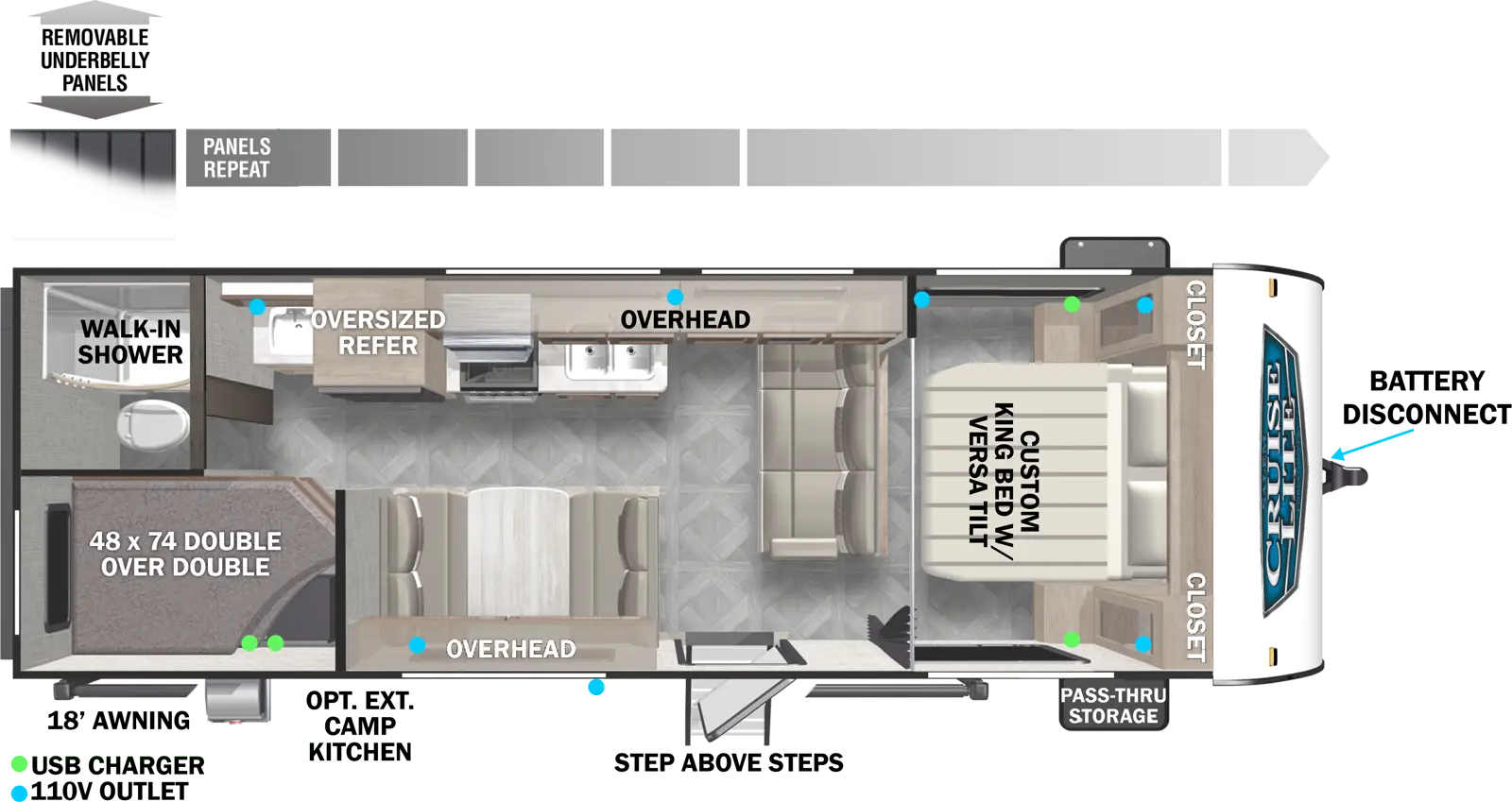 Cruise Lite 261BHXL Floorplan